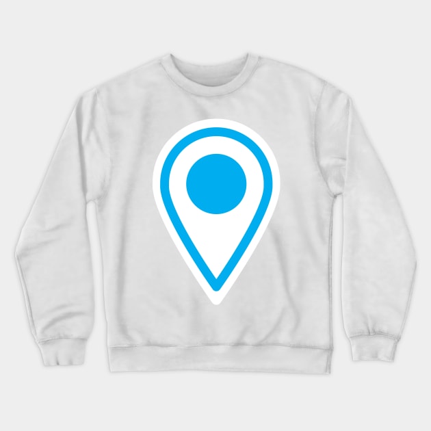 Pin, you are here (request other colours) Crewneck Sweatshirt by designseventy